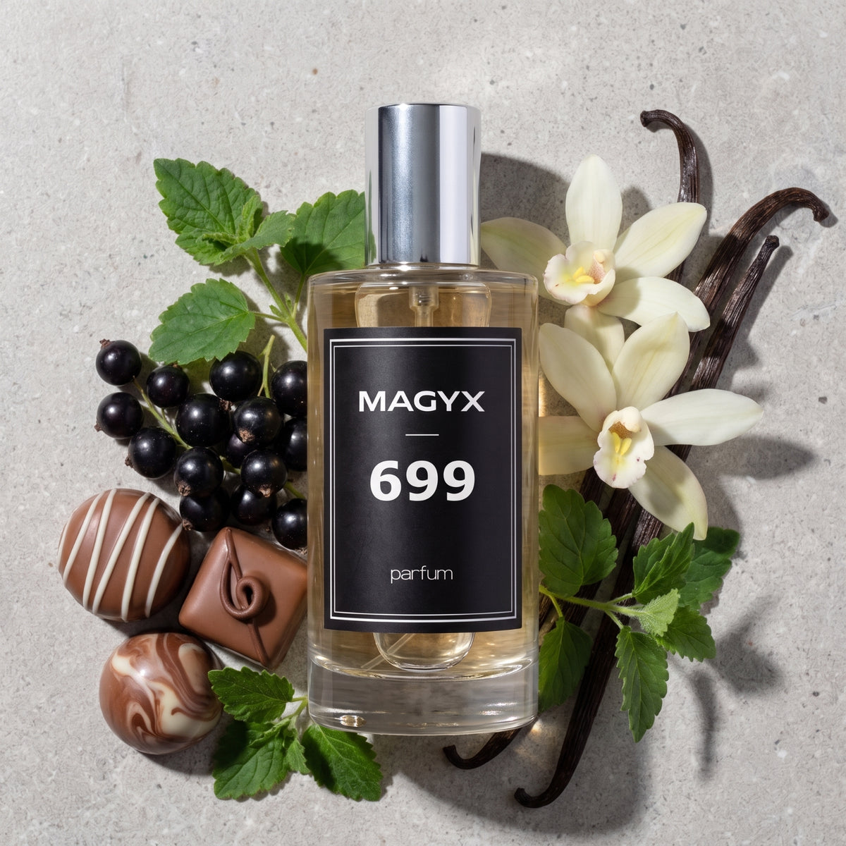 Magyx No. 699 with pear and floral ingredients